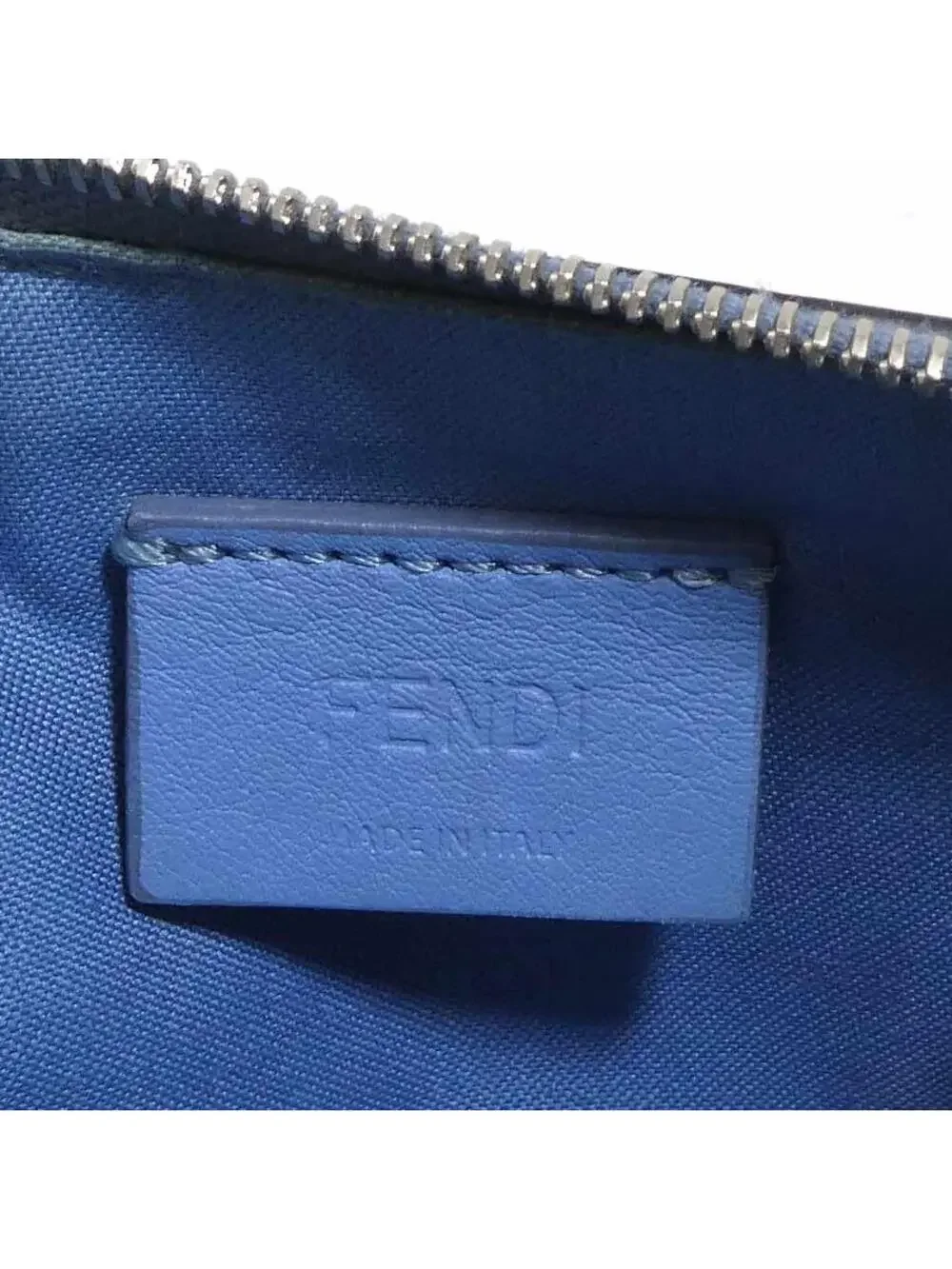 Auth Fendi F Is Coin Purse Case Blue #280388F20B